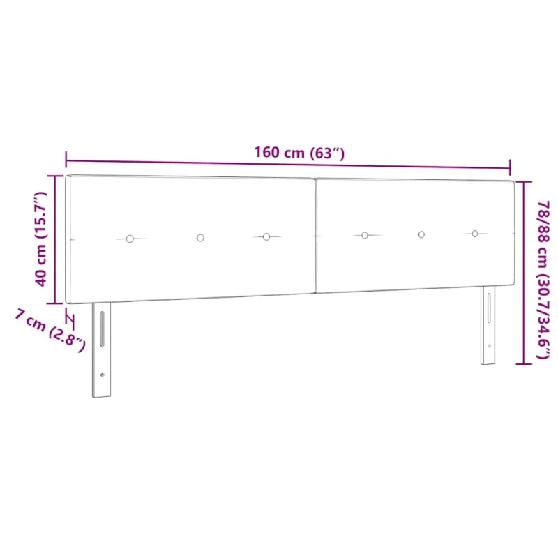 Galvūgalis Juodas 160 cm Aksomas