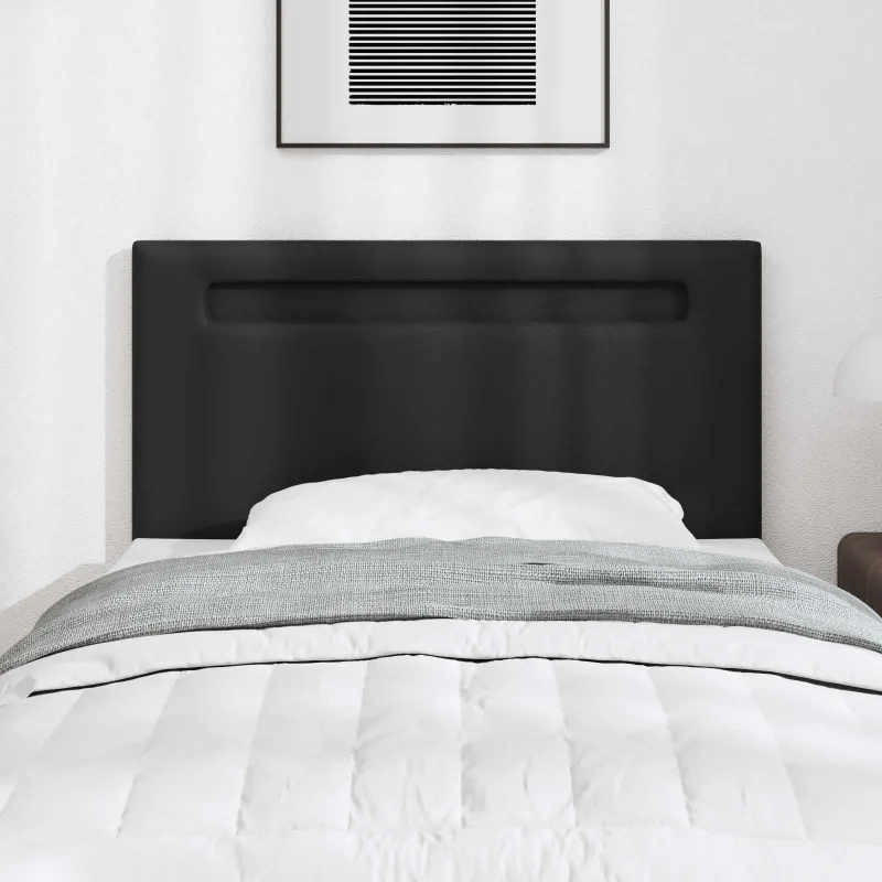 LED galvūgalis Juoda 90 cm Dirbtinė oda