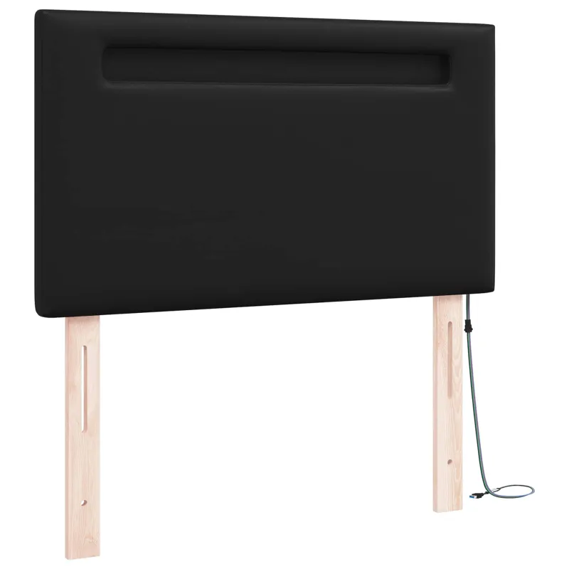 LED galvūgalis Juoda 90 cm Dirbtinė oda