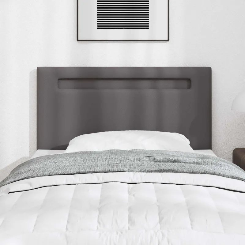 LED galvūgalis Pilka 90 cm Dirbtinė oda