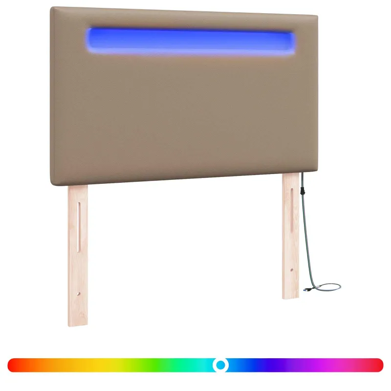LED galvūgalis Kapučino 90 cm Dirbtinė oda