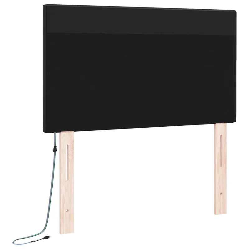 LED galvūgalis Juoda 100 cm Dirbtinė oda