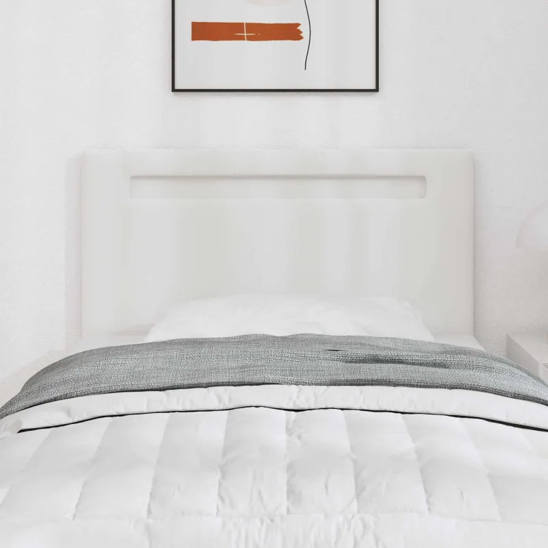 LED galvūgalis Balta 100 cm Dirbtinė oda