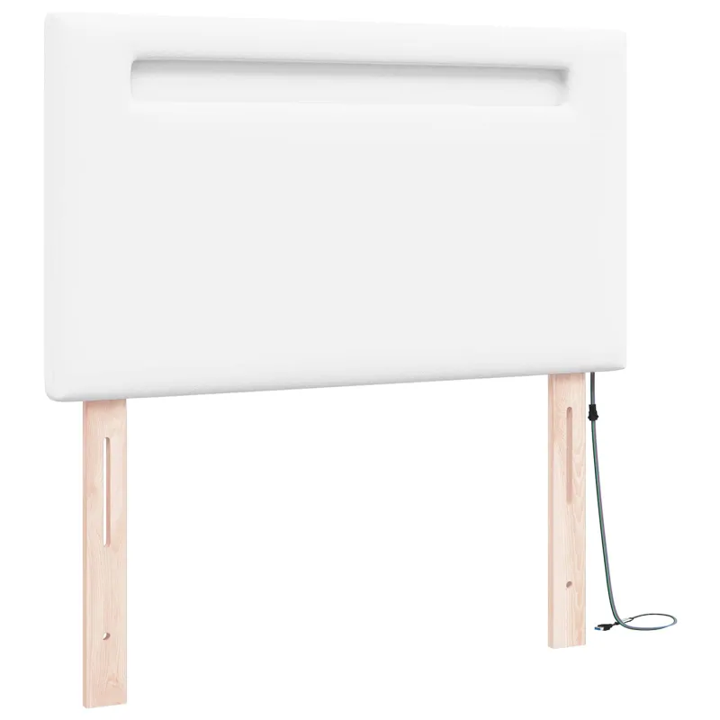 LED galvūgalis Balta 100 cm Dirbtinė oda