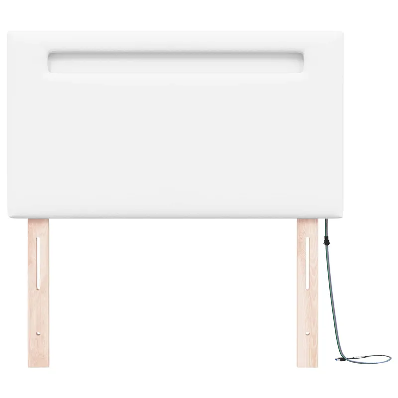 LED galvūgalis Balta 100 cm Dirbtinė oda