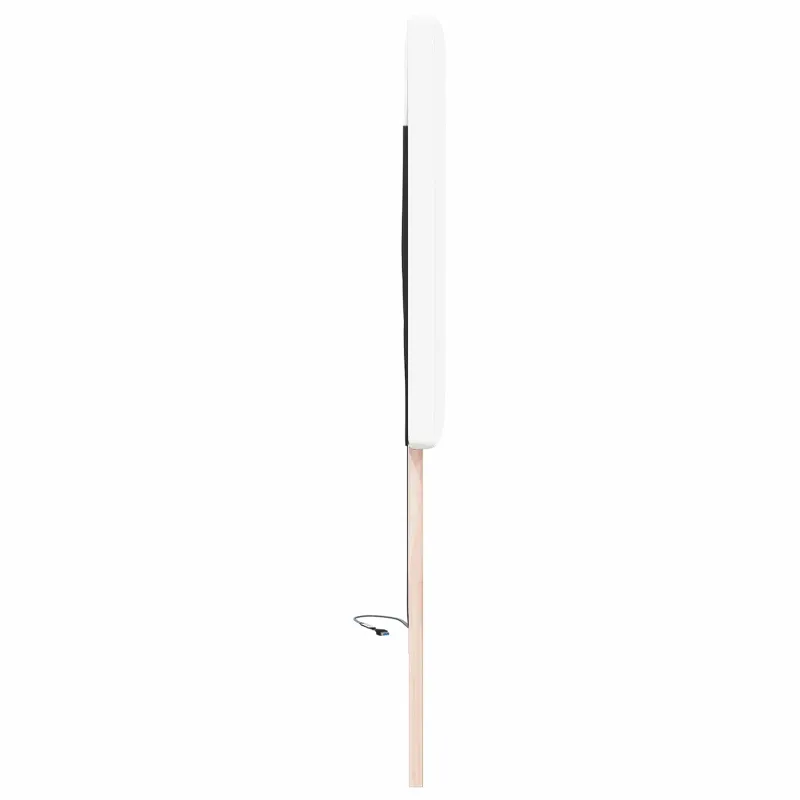 LED galvūgalis Balta 100 cm Dirbtinė oda