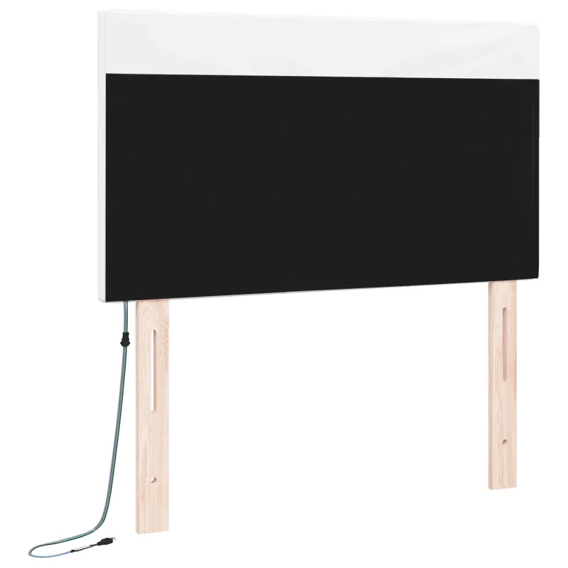 LED galvūgalis Balta 100 cm Dirbtinė oda