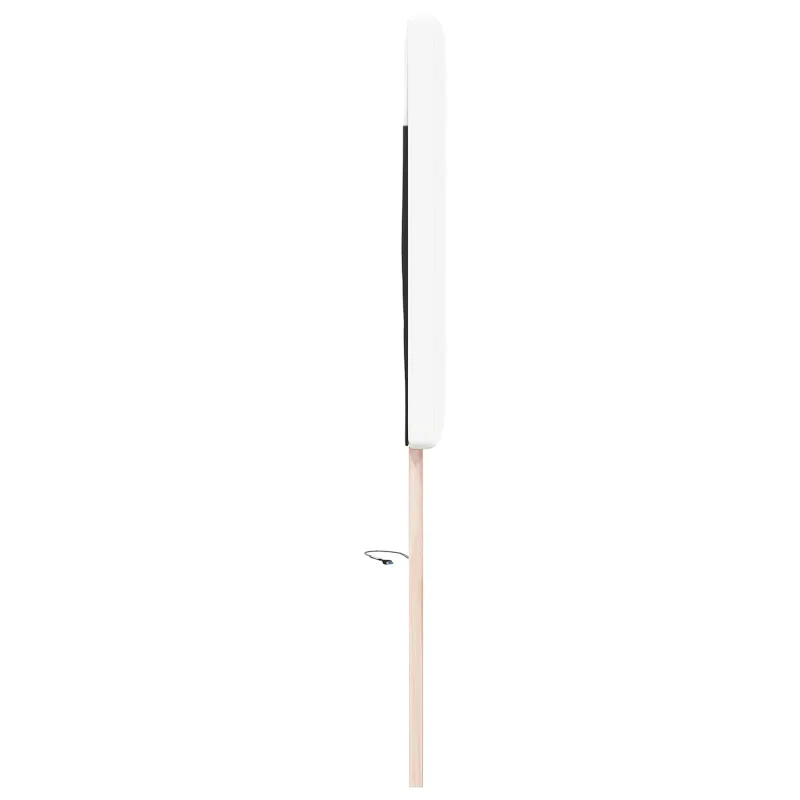 LED galvūgalis Balta 160 cm Dirbtinė oda