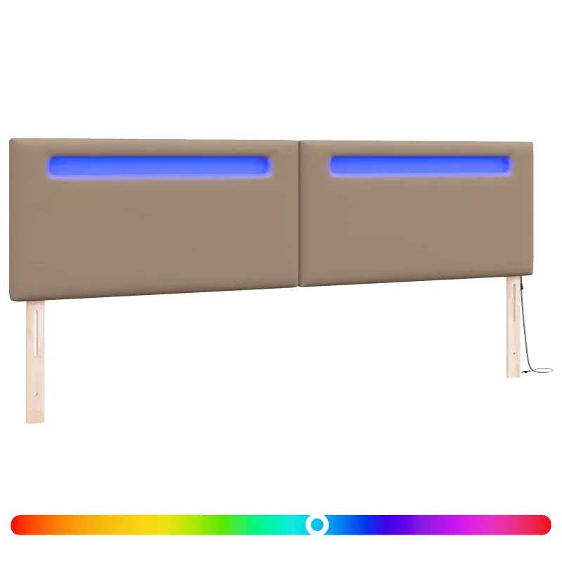 LED galvūgalis Kapučino 200 cm Dirbtinė oda