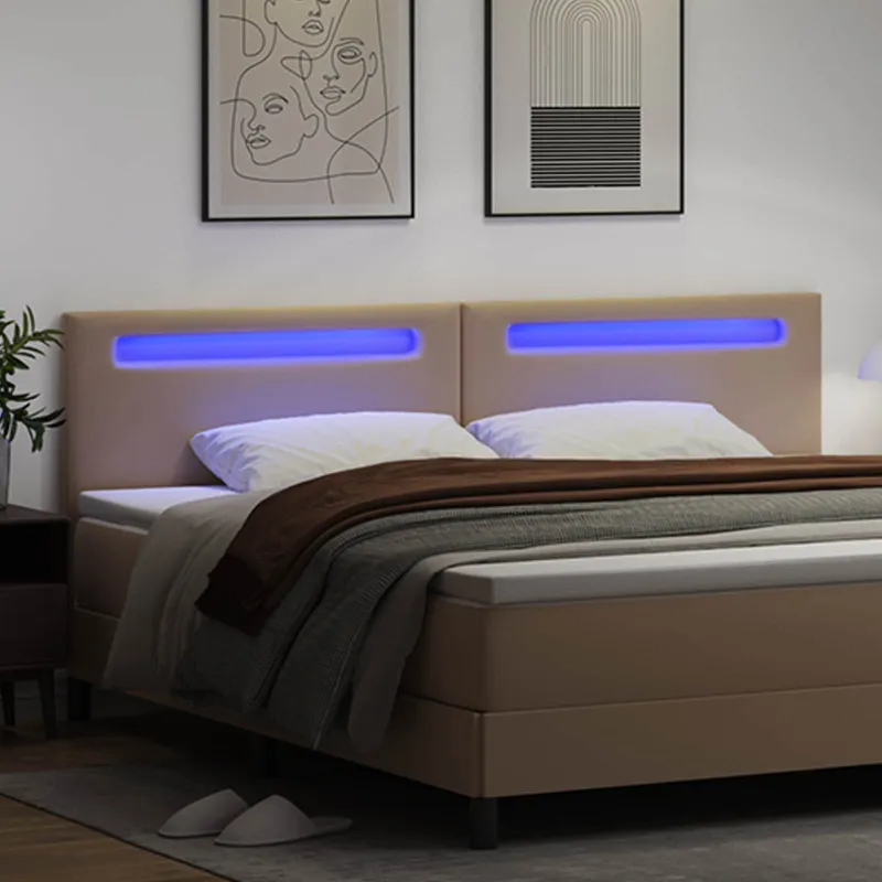 LED galvūgalis Kapučino 200 cm Dirbtinė oda