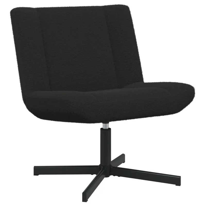 Sukamasis krėslas Juoda 63 x 75 x 76 cm Avikailis