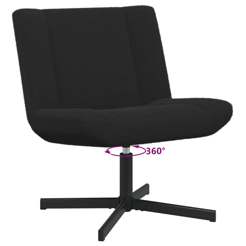 Sukamasis krėslas Juoda 63 x 75 x 76 cm Avikailis