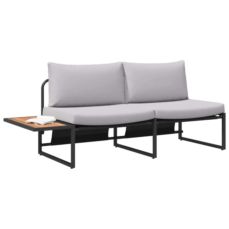 Sodo sofa Šviesiai pilka 200,5 x 70 x 85,5 cm Plienas