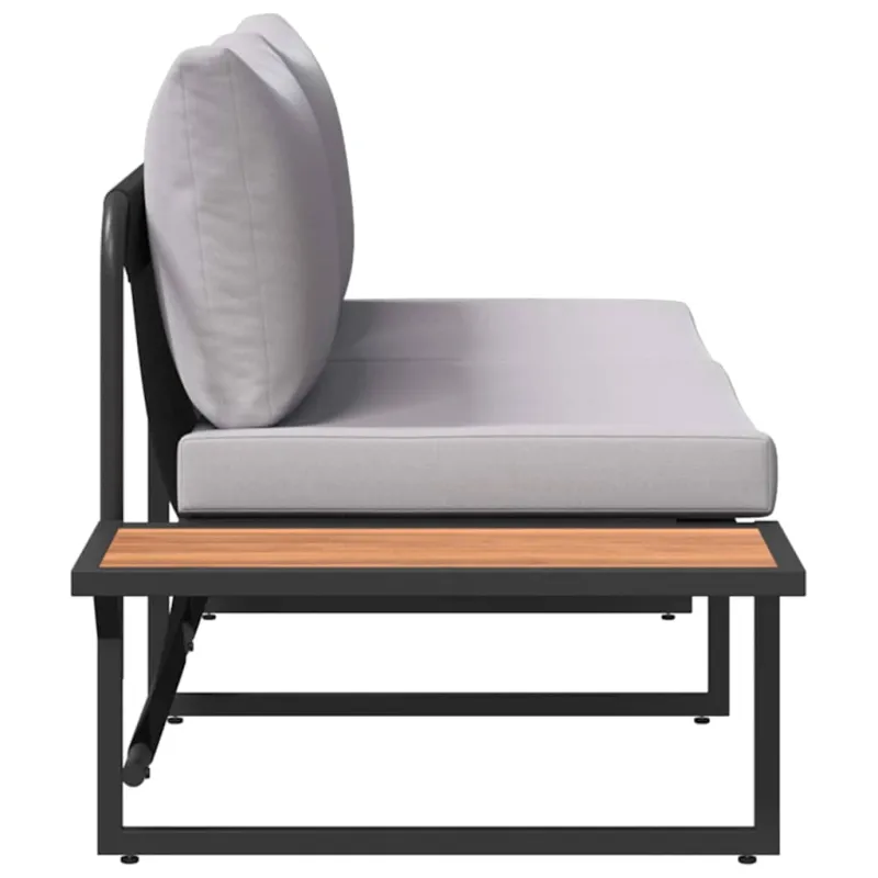 Sodo sofa Šviesiai pilka 200,5 x 70 x 85,5 cm Plienas