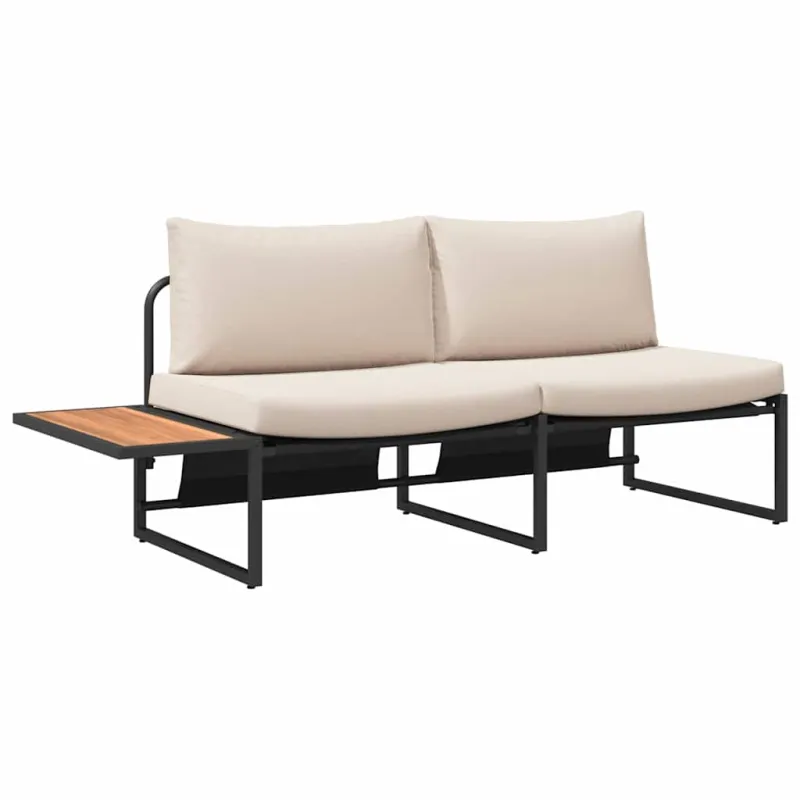 Sodo sofa su pagalve Taupe 200,5 x 70 x 85,5 cm Plienas