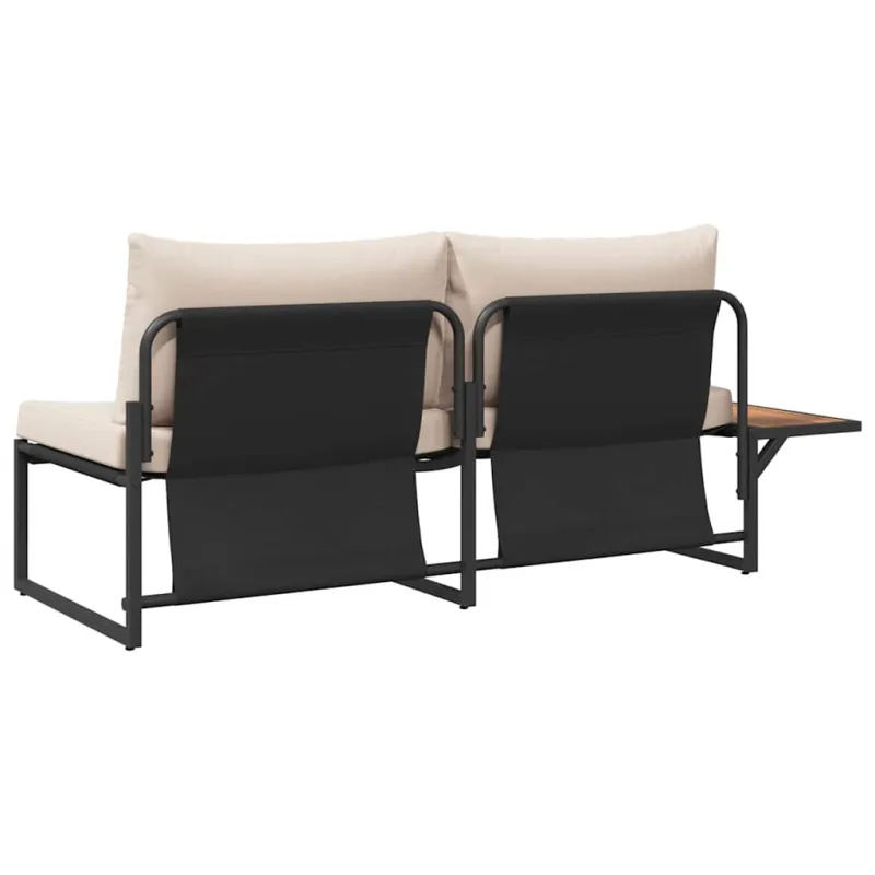 Sodo sofa su pagalve Taupe 200,5 x 70 x 85,5 cm Plienas