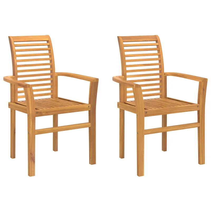 Valgomasis krėslas 2 pcs Ruda 62 x 55 x 94 cm Kieto teka medžio