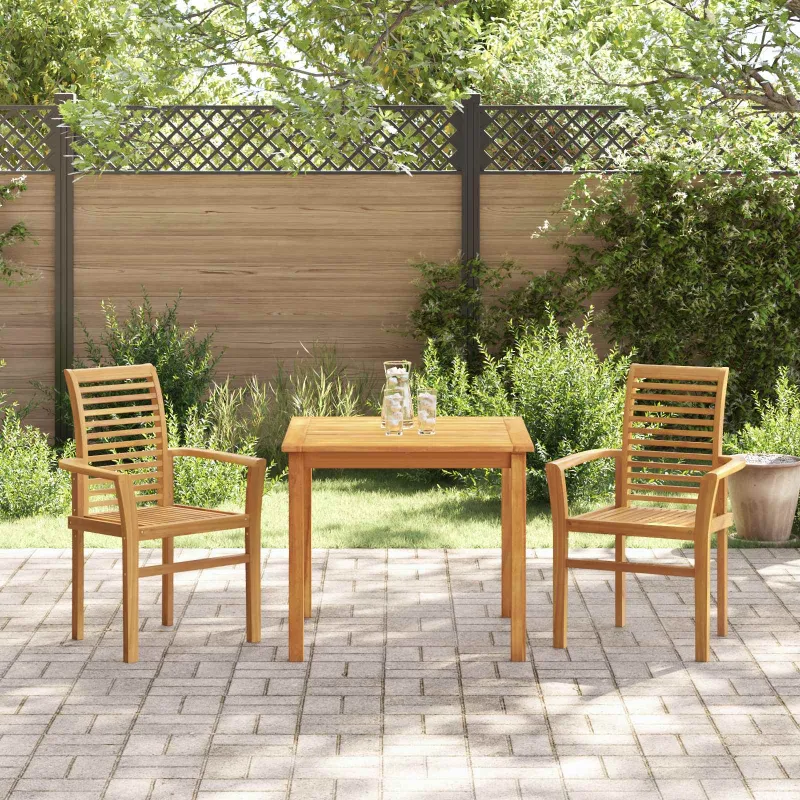 Valgomasis krėslas 2 pcs Ruda 62 x 55 x 94 cm Kieto teka medžio