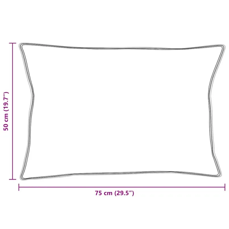 Pagalvė su pagalve 2 pcs Balta 50 x 75 cm Plunksna