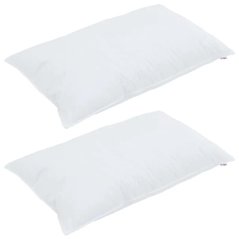 Pagalvė su pagalve 2 pcs Balta 40 x 80 cm Medvilnė