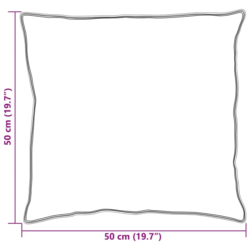 Pagalvė su pagalve 2 pcs Balta 50 x 50 cm Medvilnė