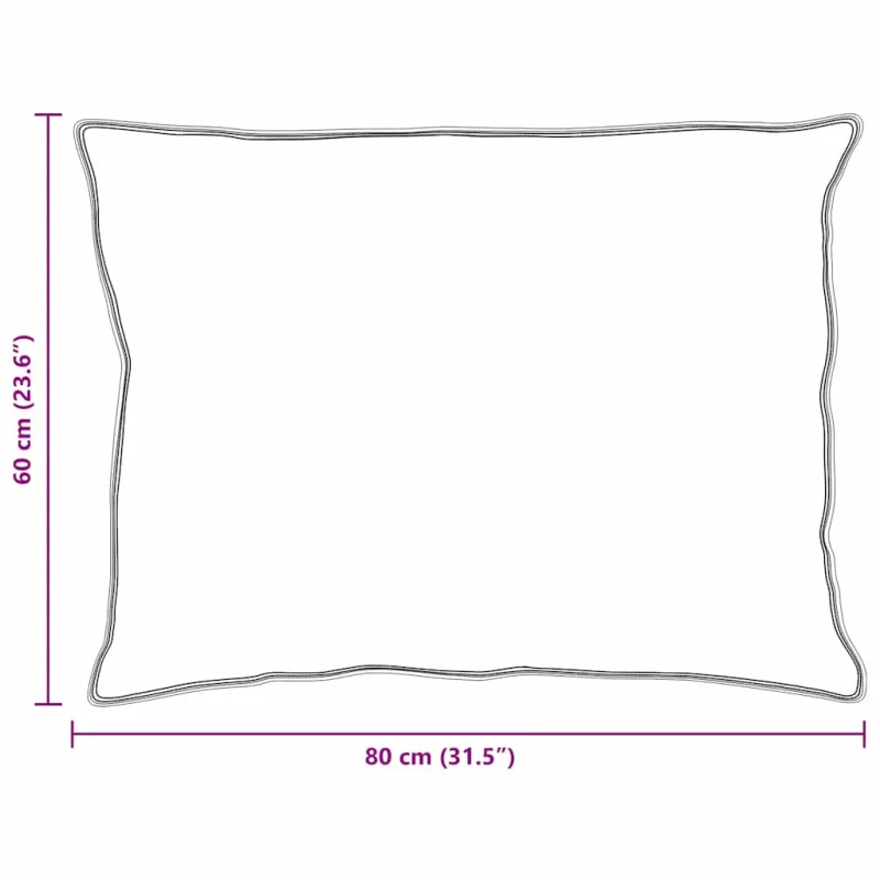 Pagalvė su pagalve 2 pcs Balta 60 x 80 cm Medvilnė