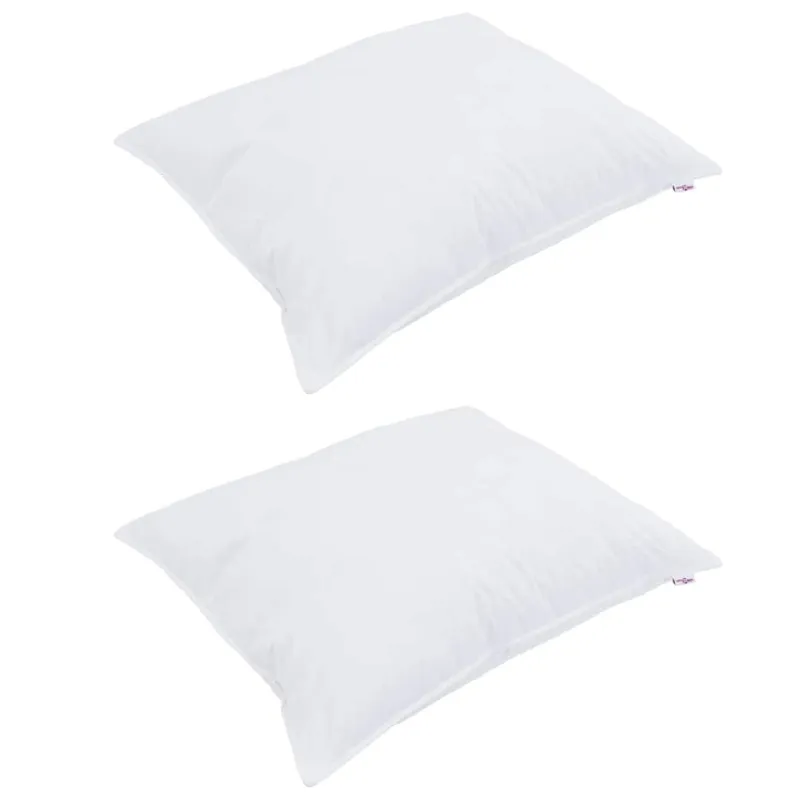 Pagalvė su pagalve 2 pcs Balta 70 x 90 cm Medvilnė