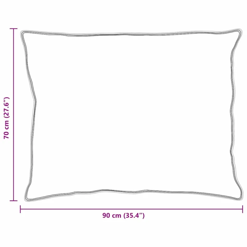 Pagalvė su pagalve 2 pcs Balta 70 x 90 cm Medvilnė