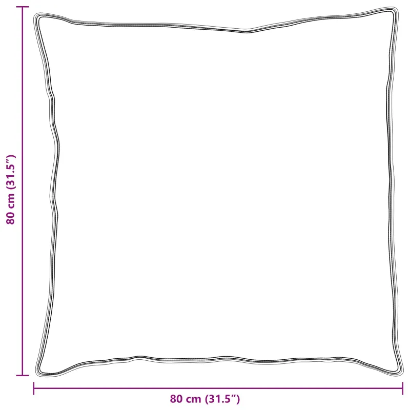Pagalvė su pagalve 2 pcs Balta 80 x 80 cm Medvilnė