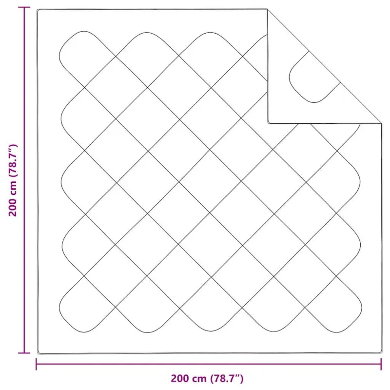 Antklodė Balta 200 x 200 x 3 cm Poliesteris