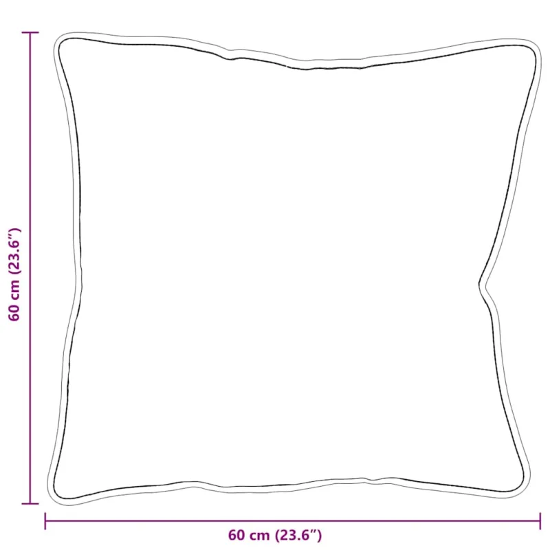 Pagalvė 2 pcs Balta 60 x 60 x 20 cm Medvilnė ir poliesteris