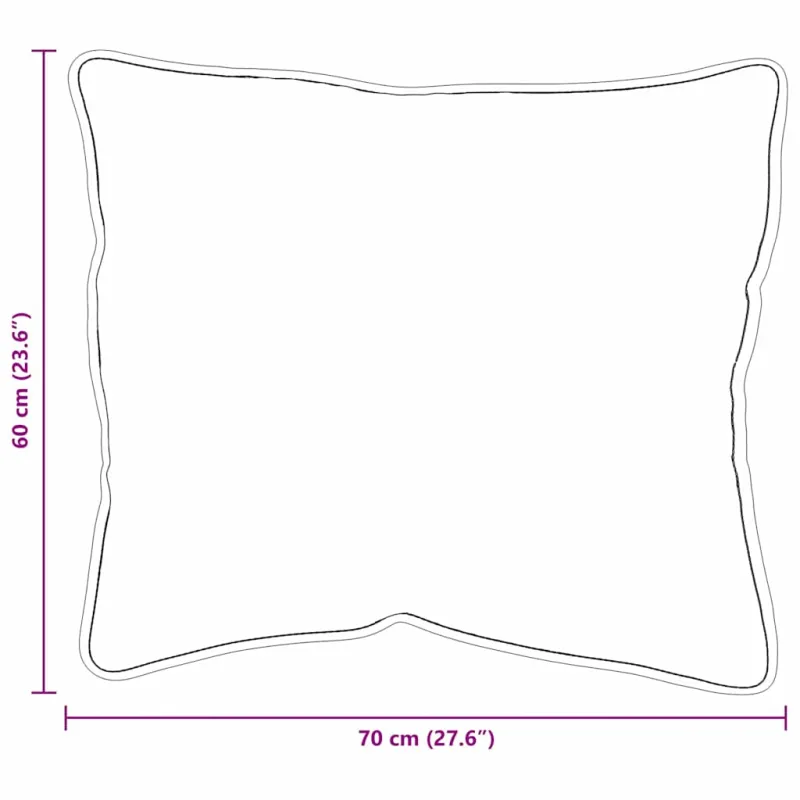 Pagalvė 2 pcs Balta 70 x 60 x 20 cm Medvilnė ir poliesteris