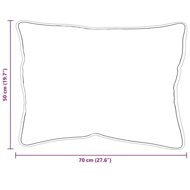 Pagalvė su pagalve 2 pcs Balta 71 x 51 x 20 cm Poliesteris