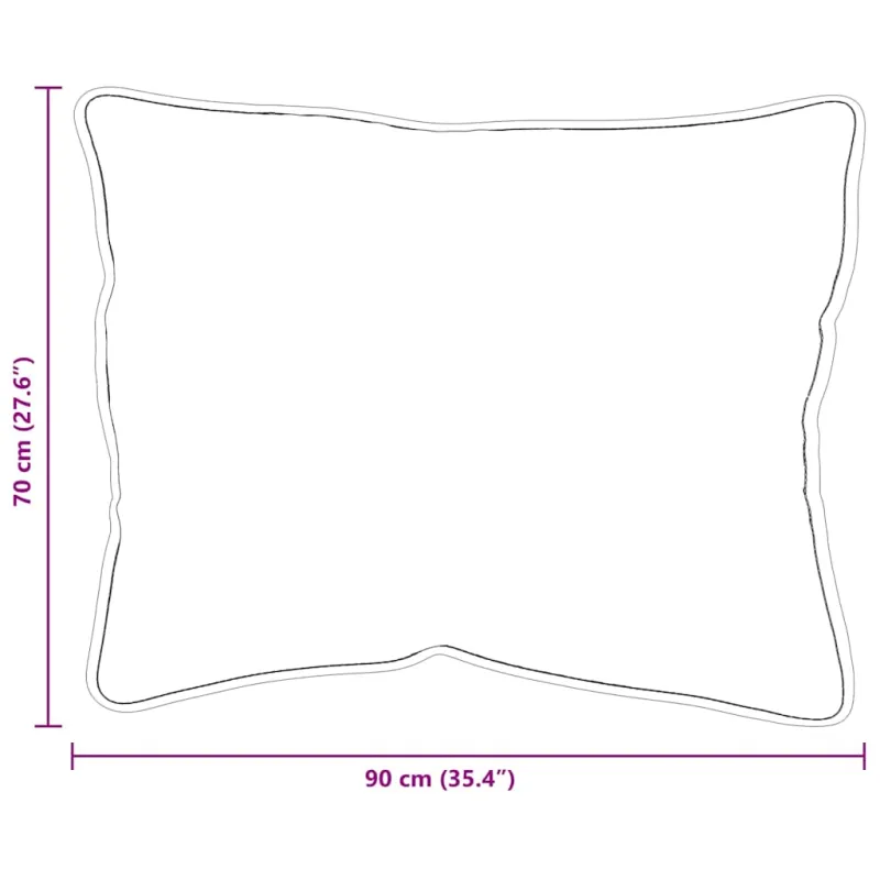 Pagalvė su pagalve 2 pcs Balta 61 x 41 x 20 cm Poliesteris