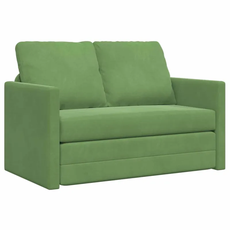 Sofa lova Šviesiai žalia 204 x 122 x 60 cm Aksomas