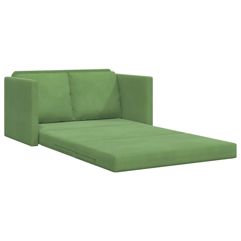 Sofa lova Šviesiai žalia 204 x 122 x 60 cm Aksomas