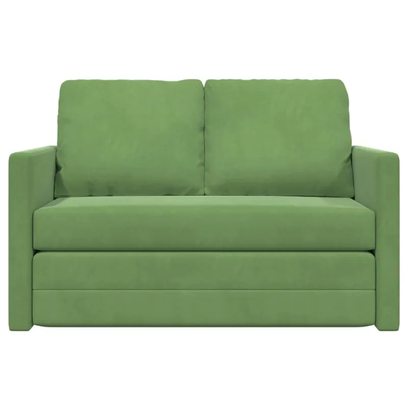 Sofa lova Šviesiai žalia 204 x 122 x 60 cm Aksomas