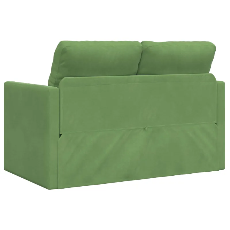 Sofa lova Šviesiai žalia 204 x 122 x 60 cm Aksomas
