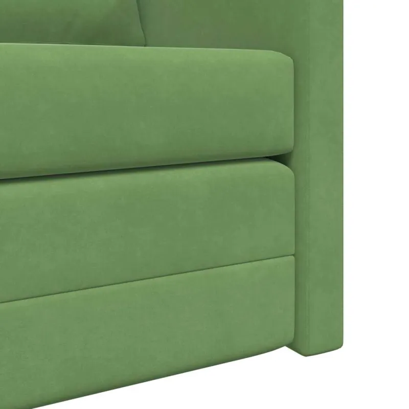 Sofa lova Šviesiai žalia 204 x 122 x 60 cm Aksomas