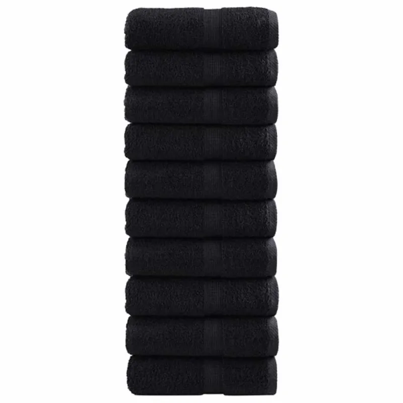 Svečių Rankšluostis SOLUND 50 pcs Juoda 30 x 30 cm 550 gsm