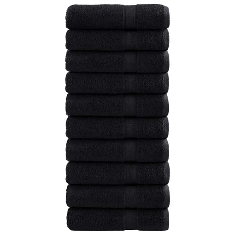 Svečių Rankšluostis SOLUND 25 pcs Juoda 100 x 150 cm 550 gsm
