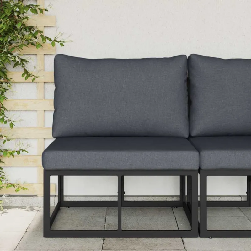 Lauko Baldai Juoda ir Antracitas 70 x 71,5 x 71 cm metalas