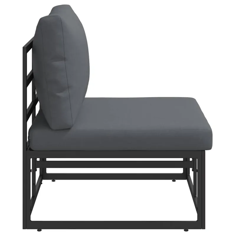 Lauko Baldai Juoda ir Antracitas 70 x 71,5 x 71 cm metalas