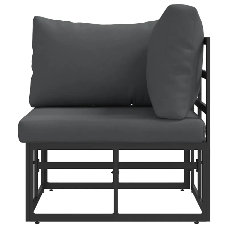 Lauko Baldai Juoda ir Antracitas 71,5 x 71,5 x 71 cm metalas