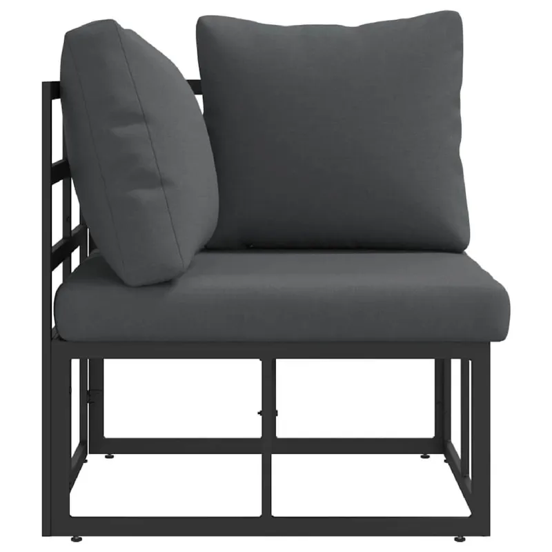 Lauko Baldai Juoda ir Antracitas 71,5 x 71,5 x 71 cm metalas
