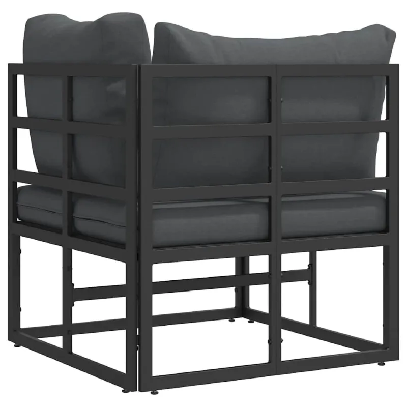 Lauko Baldai Juoda ir Antracitas 71,5 x 71,5 x 71 cm metalas
