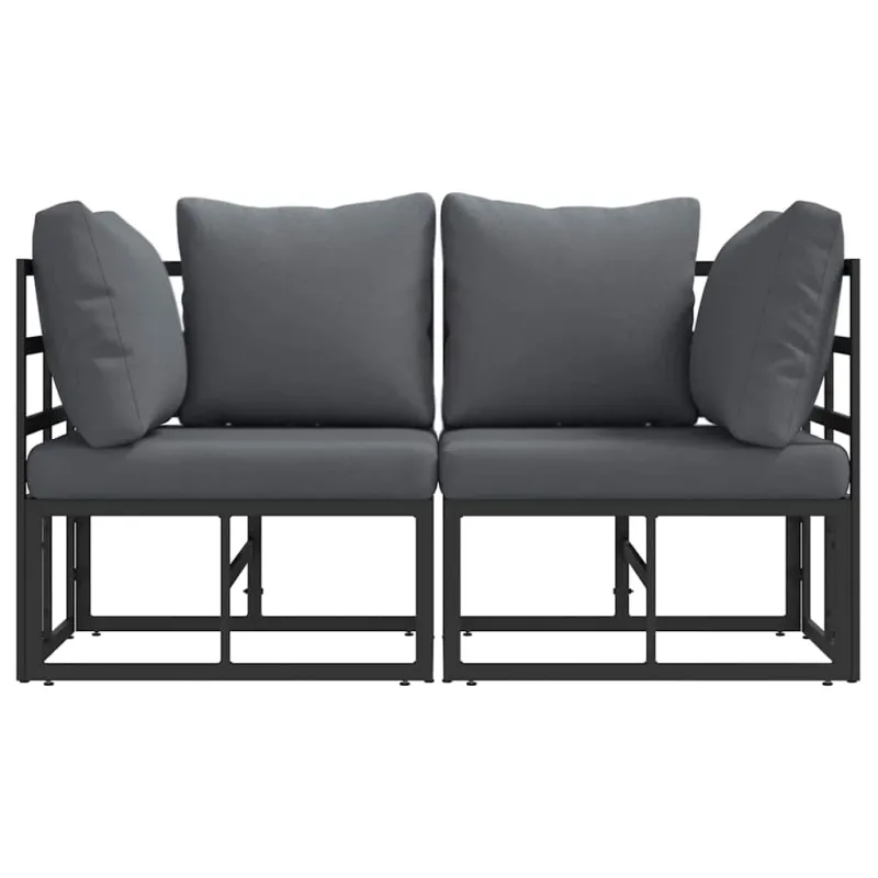 Lauko Baldai 2 Vienetas Juoda ir Antracitas 71,5 x 71,5 x 71 cm