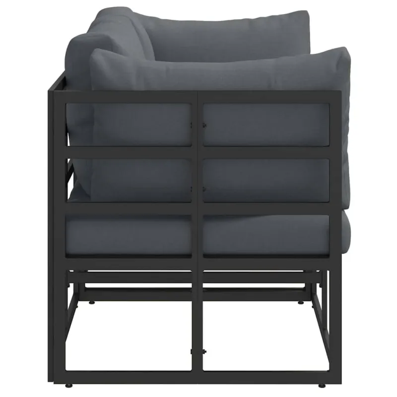 Lauko Baldai 2 Vienetas Juoda ir Antracitas 71,5 x 71,5 x 71 cm