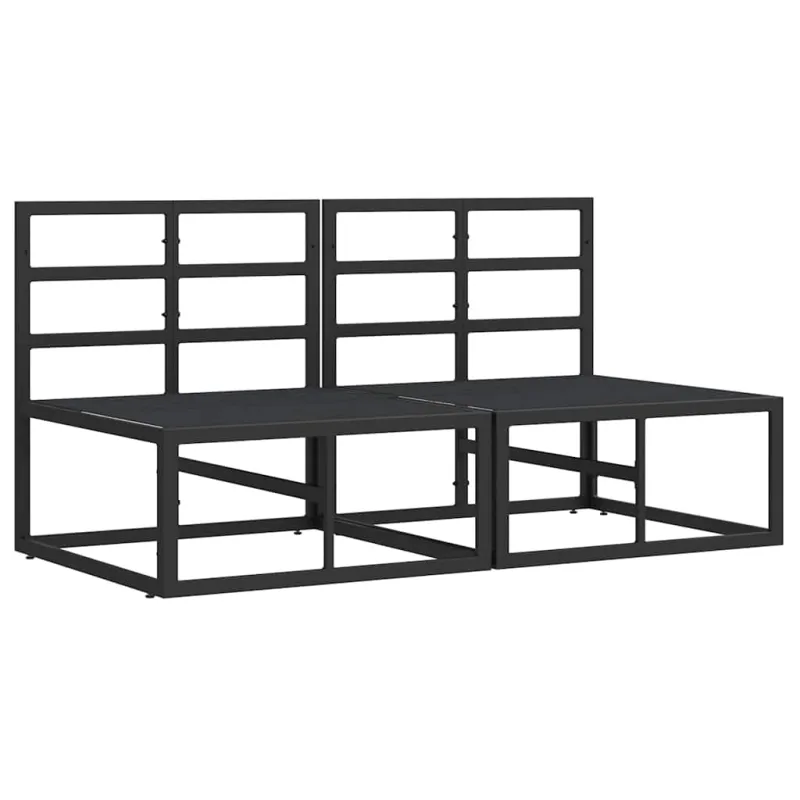 Lauko Baldai 2 Vienetas Juoda ir Antracitas 70 x 71,5 x 71 cm