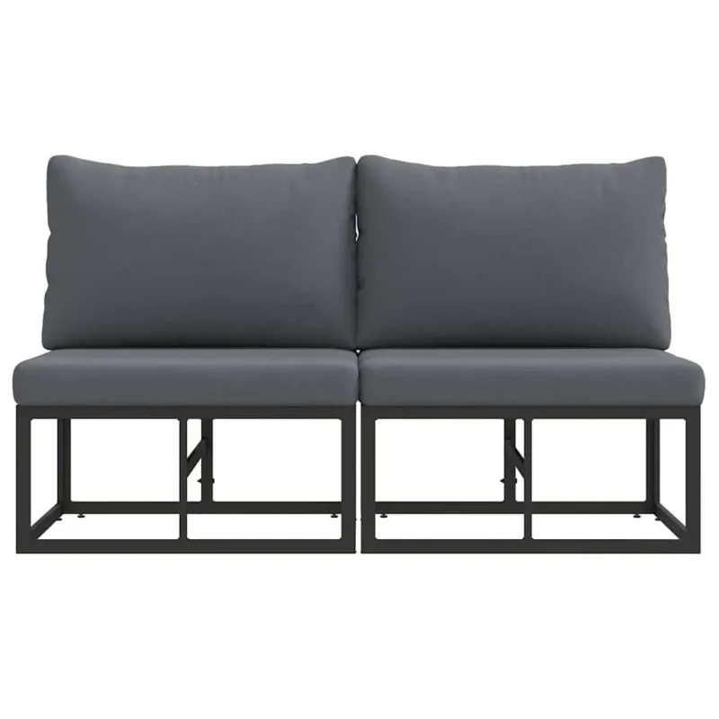 Lauko Baldai 2 Vienetas Juoda ir Antracitas 70 x 71,5 x 71 cm